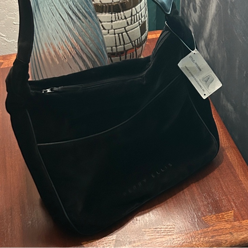 Perry Ellis Classic Black Shoulder Bag New With Tags